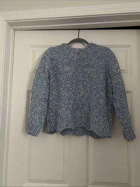 Light Blue Speckled Crewneck Sweater